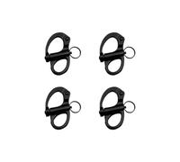 Opatiny Grillete de resorte fijo de acero inoxidable 316, bloqueo marino recubierto de negro con mecanismo de autobloqueo para una durabilidad resistente a la corrosión, 35 mm/52 mm/69 mm