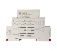 Opatiny GRT8-EC - Relé de tiempo multifuncional con indicador LED, 230 V o 24 V CA/CC, 10 A, retardo de 0,1 s-10 días, color blanco