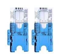 Opatiny Herramienta de medición de interpretación de regla de 7 pasos con tarjetero transparente para calibrador de ECG de plástico, evaluación del ritmo cardíaco y seguimiento paso a paso