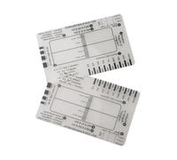 Opatiny Herramienta de medición de interpretación de regla ECG de 7 pasos con tarjetero transparente para calibrador de plástico, análisis del ritmo cardíaco y evaluación del segmento ST