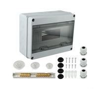 Opatiny HT-12 IP65 Caja de distribución eléctrica montada en superficie, recinto impermeable ABS para uso interior o exterior, 1 fila 12 módulos