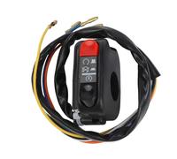 Opatiny Interruptor de arranque y parada para manillar de motocicleta para ATV Bar de 7/8 pulgadas, ABS negro, botón lateral multifunción con control de encendido y apagado