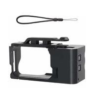 Opatiny Jaula de mango de ABS para Insta360 GO Ultra con botón de obturación, agarre seguro anticaídas para cámara de acción, compacto, 11,7 x 5,1 x 7 cm, ligero para accesorio de montaje, color negro