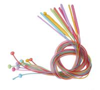 Opatiny Juego de 12 ganchos de ganchillo afganos tunecinos de 3,5 a 12 mm con cable de plástico flexible, para principiantes y profesionales