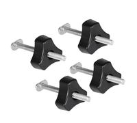 Opatiny Juego de 4 pernos y perillas M8 en T para plantillas de carpintería, tornillos de ranura en T de 100 mm con tuercas de plástico, para bancos de trabajo con ranura en T