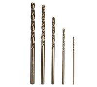 Opatiny Juego de 5 brocas HSS M35 de cobalto (1 mm, 1,5 mm, 2 mm, 2,5 mm, 3 mm) para acero inoxidable y metales duros
