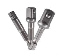 Opatiny Juego de barra de extensión de adaptador de vástago hexagonal para llave de impacto y taladro, 1/4 pulgadas, 50 mm, 3 piezas, acero de aleación (A)