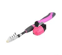 Opatiny Juego de caña de pescar para niños, caña de pescar telescópica portátil, con caja de aparejos, kit de caña de pescar de viaje plegable, 34-130 cm para padres e hijos (rosa)