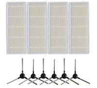 Opatiny Juego de cepillo lateral y filtro de repuesto para aspiradora robótica Blaupunkt Bluebot XPOWER+, 4 filtros y 2 cepillos laterales