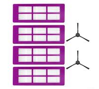 Opatiny Juego de filtros y cepillos laterales compatible con aspiradora robot EUREKA V15 Pro/J15/Ultra J15/Ultra-WH, paquete de 6