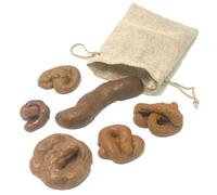 Opatiny Juguetes de broma para caca de perro falsos y realistas, 6 piezas reutilizables de goma TPR para recuerdos de fiesta, inocentes de abril, Halloween, con bolsa de almacenamiento