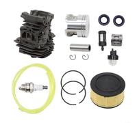 Opatiny Kit de ajuste de pistón de cilindro de 44 mm para motosierra MS251, incluye sellos de línea de combustible de filtro de aire, reemplaza 1143 020 1207, modelos posteriores a 2012 (B)