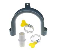 Opatiny Kit de extensión de manguera de drenaje para lavadora con soporte en forma de U, ajuste de PVC de 21 mm y abrazaderas de acero inoxidable, para varios modelos