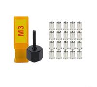 Opatiny Kit de herramientas de tuerca de remache de 21 piezas con cabezales de mandril M3-M10 y tuercas de acero inoxidable para reparación y montaje de remachadora manual (para m3 20 piezas)