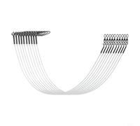 Opatiny Kit de líder de pesca de fluorocarbono, 12 piezas, alambre de agua dulce de agua salada de 20 a 80 libras con broches giratorios, aparejos invisibles resistentes a la abrasión (9-20ib)