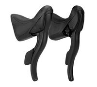 Opatiny Kit de palanca de cambios de bicicleta de carretera para LTWOO R2 R3 R5 R7 7-9 velocidades compatible con desviadores de mano izquierda y derecha, aleación de aluminio y ABS, color negro