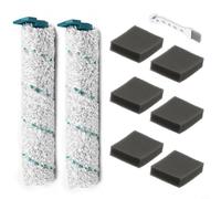 Opatiny Kit de piezas de repuesto para aspiradora Leifheit Regulus para Aqua para PowerVac con 2 rodillos de cepillo de microfibra, 6 esponjas de filtro, juego de cepillos de limpieza