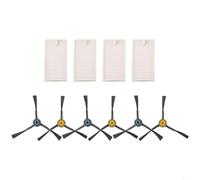 Opatiny Kit de repuesto de cepillo lateral, filtro y paño de fregona para aspiradoras robot M9, Eureka NERE10s E10S y Obode A8, 6 cepillos, 4 filtros, 5 paños
