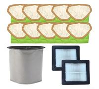 Opatiny Kit de repuesto para aspiradora PROTEAM, bolsas triangulares de papel y tela de 6 cuartos de galón con filtros HEPA, para Super para Coach Pro 6 FS 6 para modelos Flex Pro II, juego de 13