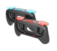 Opatiny Mango ergonómico para Nintendo Switch 2, agarre antideslizante ABS para juegos Switch 2, agarre cómodo y seguro para izquierda y derecha para Joy-Con, negro, rojo, azul (rojo y azul)