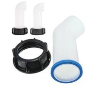 Opatiny Manguera de drenaje de extensión de 2 pulgadas para tanque de agua IBC de 1000 L, accesorio de válvula de grifo con tuerca de rosca, para salida estándar de 60 mm