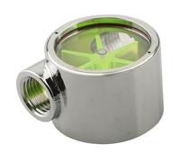 Opatiny Medidor de caudal para refrigeración por agua de computadora, indicador de flujo de metal verde de 5 impulsores G1/4 pulgadas