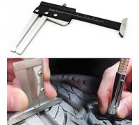 Opatiny Medidor de disco de freno de 60 mm, para calibrador Vernier de acero inoxidable, medición de profundidad de desgaste de la placa de los neumáticos de coche, 0-100 mm para rango, negro y