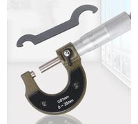 Opatiny Micrómetro externo métrico de 0 a 25 mm, caras de acero de carburo y mecanismo de bloqueo para mediciones precisas de calibrador