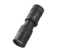 Opatiny Monocular HD 10-300x Zoom para acampar al aire libre, telescopio de mano retráctil con clip para teléfono y trípode, compatible con teléfonos inteligentes