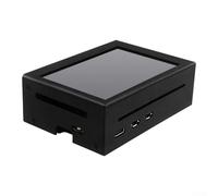 Opatiny Pantalla táctil de 3.5 pulgadas 480x320 60FPS con funda y enfriador activo para Raspberry Pi 5, 4, 3 (negro)