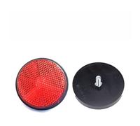 Opatiny Paquete de 2 reflectores circulares para coche, camión, motocicleta, bicicleta, rojo, amarillo, blanco, azul, verde, piezas de luz reflectante de seguridad, M6, 6 cm, kit de visibilidad