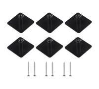 Opatiny Paquete de 6 soportes para batidora, batidor, batidor plano, gancho de masa, látigo de alambre, montaje en pared o cinta, color negro