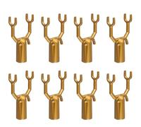 Opatiny Paquete de 8 soportes de ramas de árbol para soporte de plantas, muletas de aleación de aluminio para árboles frutales, 10 x 6 cm, color dorado, para jardines, huertos, viñedos