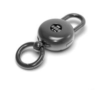 Opatiny para Mini llavero digital para escala de 25 kg de capacidad, LCD negativo claro, USB- Probador de peso portátil recargable Pesca Viajes (negro)
