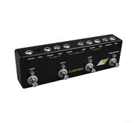 Opatiny Pedal de efectos de guitarra con caja de 3 bucles, pedal Looper con bypass verdadero e interruptor de silencio sintonizador, tiempo de grabación ilimitado, opciones de entrada flexibles para