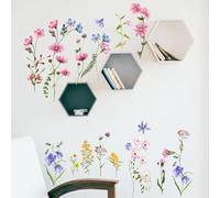 Opatiny Pegatinas de pared impermeables para decoración de fondo, decoración floral