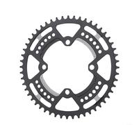 Opatiny Plato de bicicleta 44-52T aleación de aluminio 104BCD para 8-11 velocidades con agujero de clavo sin ranura para bielas, negro (52T)