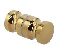 Opatiny Pomo de aleación de zinc para puerta de ducha, cromado de 30 mm, para puertas de cristal de 6 a 18 mm de grosor, tirador de un solo agujero para baño, armario de cocina, armario