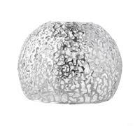 Opatiny Portavelas de metal dorado con diseño vintage hueco para velas votivas, decoración del hogar de escritorio, 12 cm (plata)