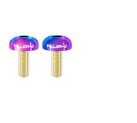 Opatiny RISK M5 x 12 mm Tornillo para portabotellas de bicicleta, pernos para jaula de botella de agua, aleación, negro/dorado/colorido, paquete de 2