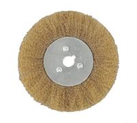 Opatiny - Rueda de cepillo de alambre de cobre puro para tipo plano de 0,15 mm para amoladora, pulido, línea de acabado fina, patrón de metal a juego, 100-250 mm (150 mm x 16 mm)