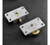 Opatiny Rueda de puerta corredera para armarios y armarios, silenciosa y práctica con rodamientos, plástico y acero inoxidable, color plateado y negro