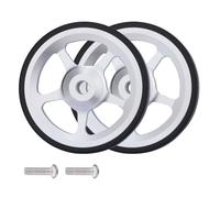 Opatiny Ruedas fáciles de aleación de aluminio para portabicicletas plegables Brompton, montaje de perno M6, diámetro de 60 mm, diseño hueco, neumáticos ligeros de 47 g compatibles con el marco de