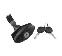 Opatiny RV Lock - Pomo de cerradura para puerta de armario con 2 llaves, negro, 84 x 86,8 mm, material PA, para cajón de escritorio, puerta de cristal, taquilla, archivador, buzón