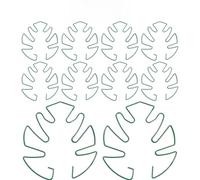 Opatiny Soporte colgante de pared de hierro forjado para plantas trepadoras, 16 x 18 cm, 10 unidades, dorado/negro/verde