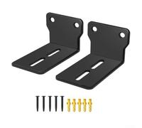 Opatiny Soporte de barra de sonido debajo de la TV, soporte de metal ajustable para altavoces de 6,8 kg, estante antideslizante con placas de extensión para configuración de cine en casa, color negro