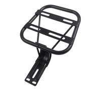 Opatiny Soporte eléctrico de acero negro para maletero de bicicleta, soporte de carga para bicicletas eléctricas con agujeros de montaje, para marco de transporte de equipaje de motocicleta resistente