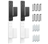 Opatiny Soportes de barricada para puerta, paquete de 2, soporte de barra de seguridad de acero inoxidable para seguridad del hogar, para madera de 2 x 4 para puertas, garajes, sótanos