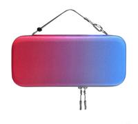 Opatiny Switch 2 - Bolsa de transporte de EVA para consola de juegos, a prueba de golpes, impermeable, con diseño de doble compartimento, rosa, verde (rojo-azul)