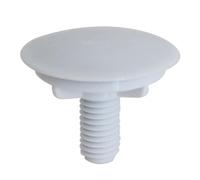 Opatiny Tapa de plástico ABS para tapón de agujero de grifo, placa ciega para fregadero de cocina y lavabo, 49 mm de diámetro, color blanco, instalación con clip